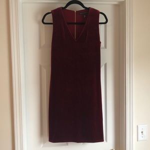 White House Black Market Red Velvet Dress